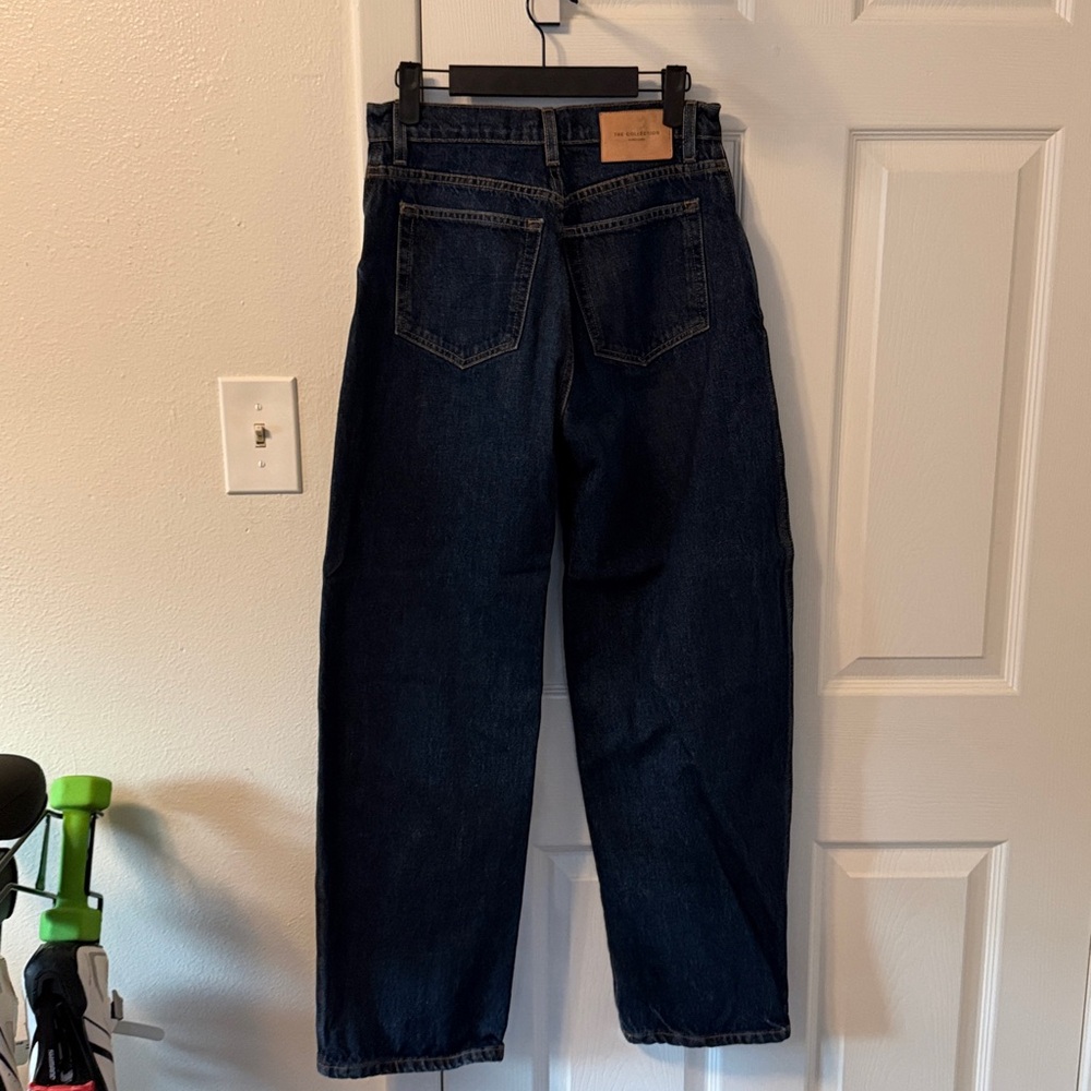 Reformation The Collection Magnolia Bow Jeans Westport Dark Wash 27 - Picture 4 of 8